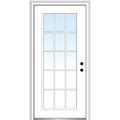 Steel Primed Left-Hand Inswing Full Lite Single Prehung Front Door 36" x 80" G68254