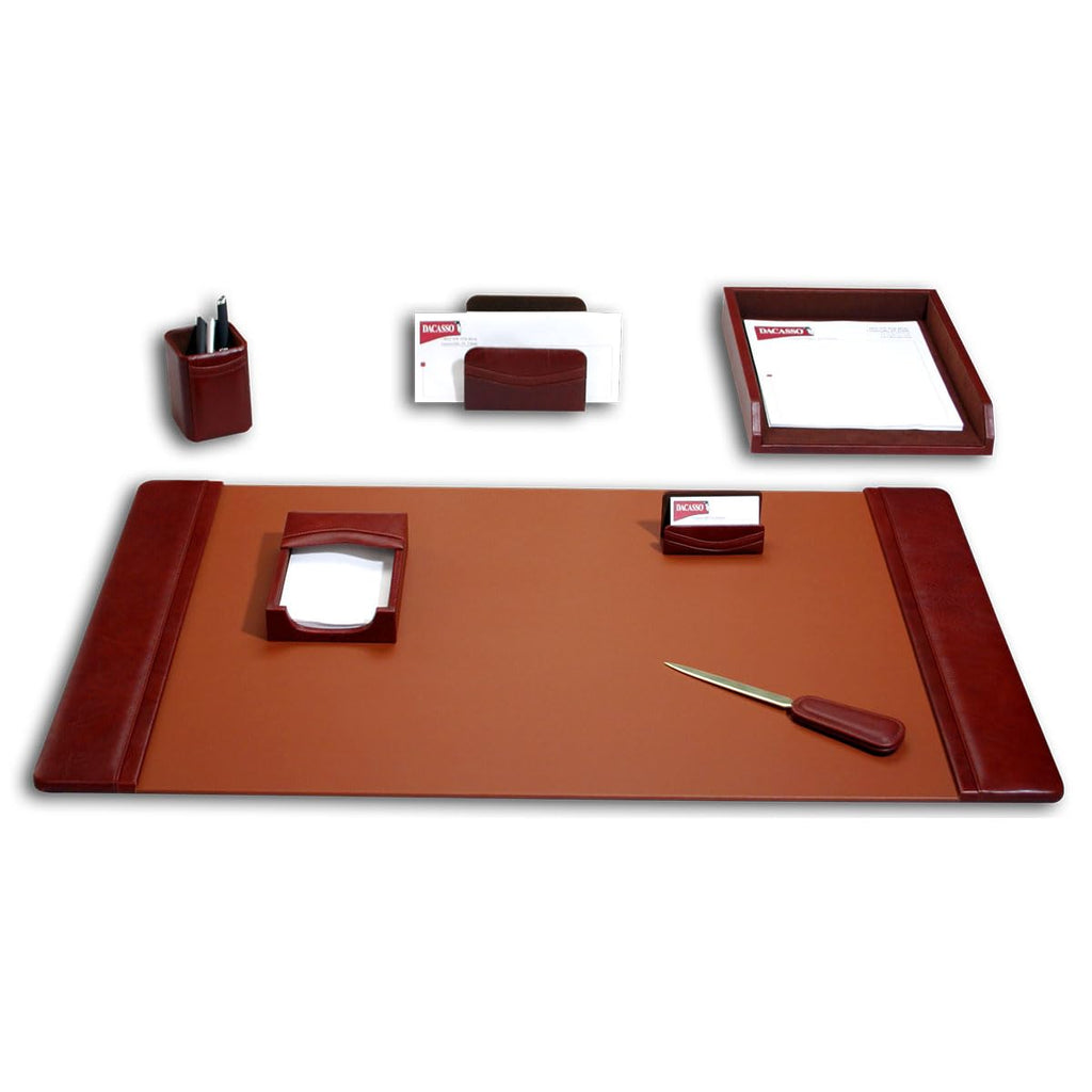 Leather 7-Piece Desk Set D893