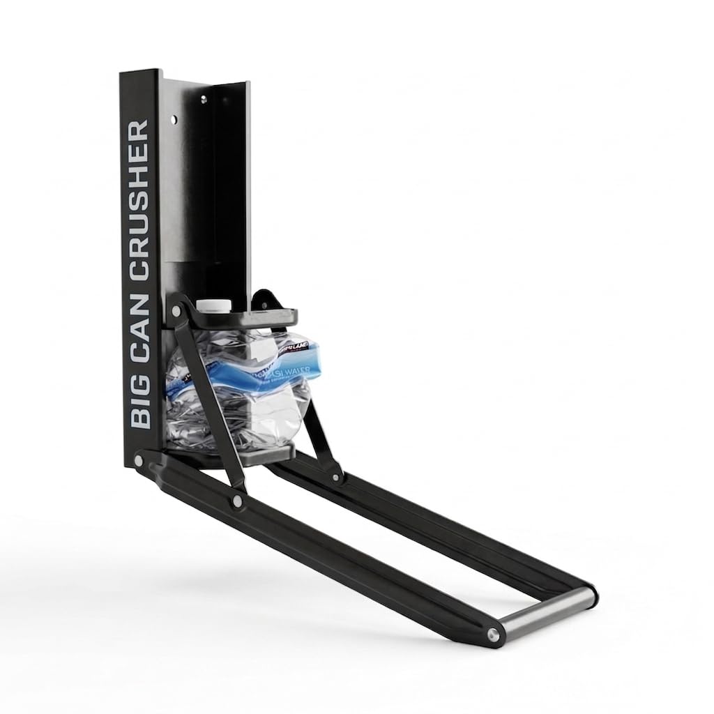 Heavy Duty Metal Can Crusher Bottle Crusher, Wall Mounted, Black R28946