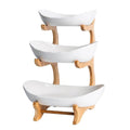 3 Tier White Ceramic Fruit Basket Z953