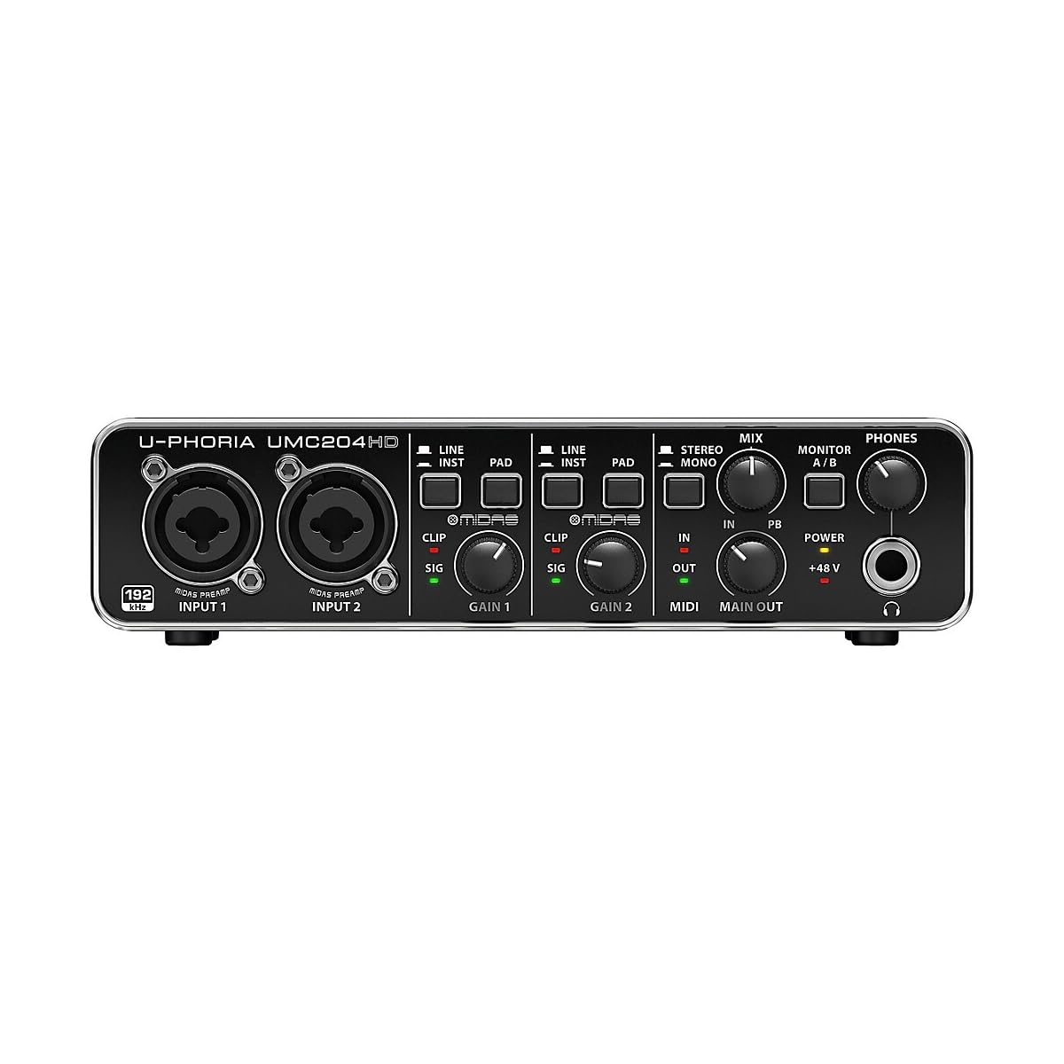24-Bit/192 kHz USB Audio/MIDI Interface with Mic Preamplifiers Q951
