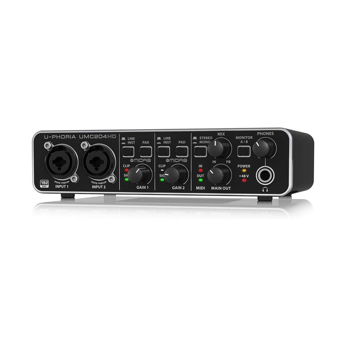 24-Bit/192 kHz USB Audio/MIDI Interface with Mic Preamplifiers Q951