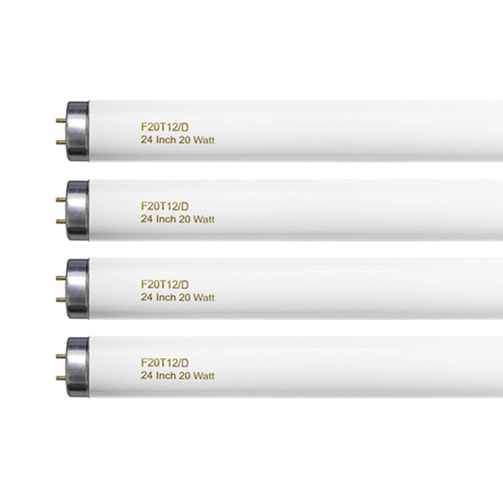 20 Watt T12 Fluorescent Tube Light Bulb Daylight 4 Count C558992