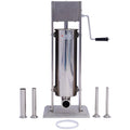 7L Stainless Steel Vertical Sausage Stuffer with 4 Stuffing Tubes V16242