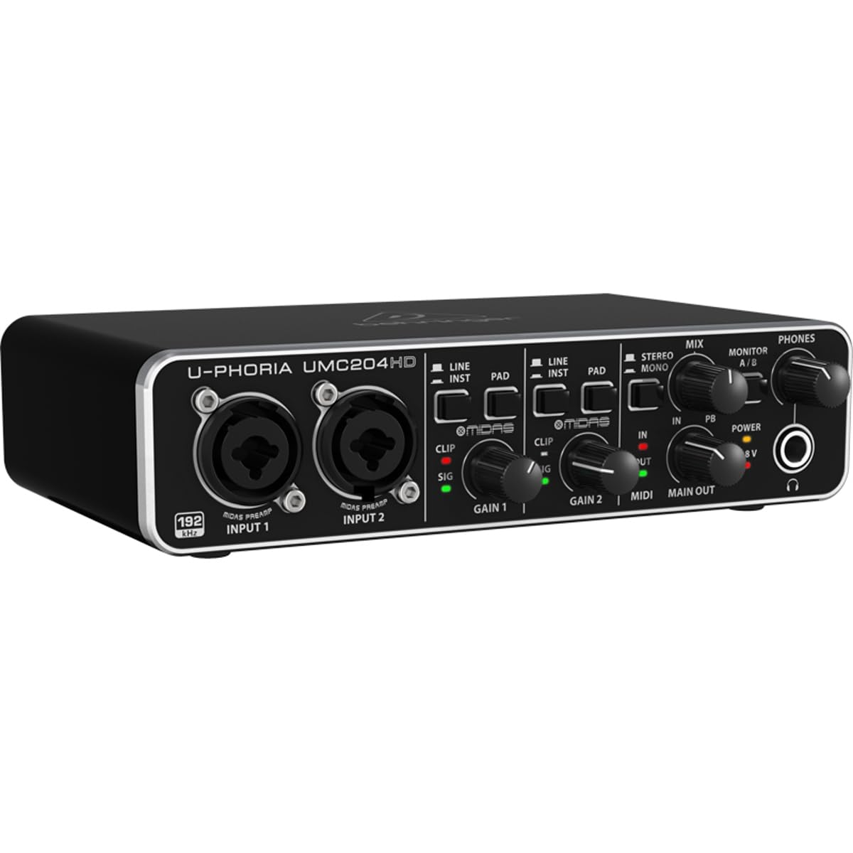 24-Bit/192 kHz USB Audio/MIDI Interface with Mic Preamplifiers Q951