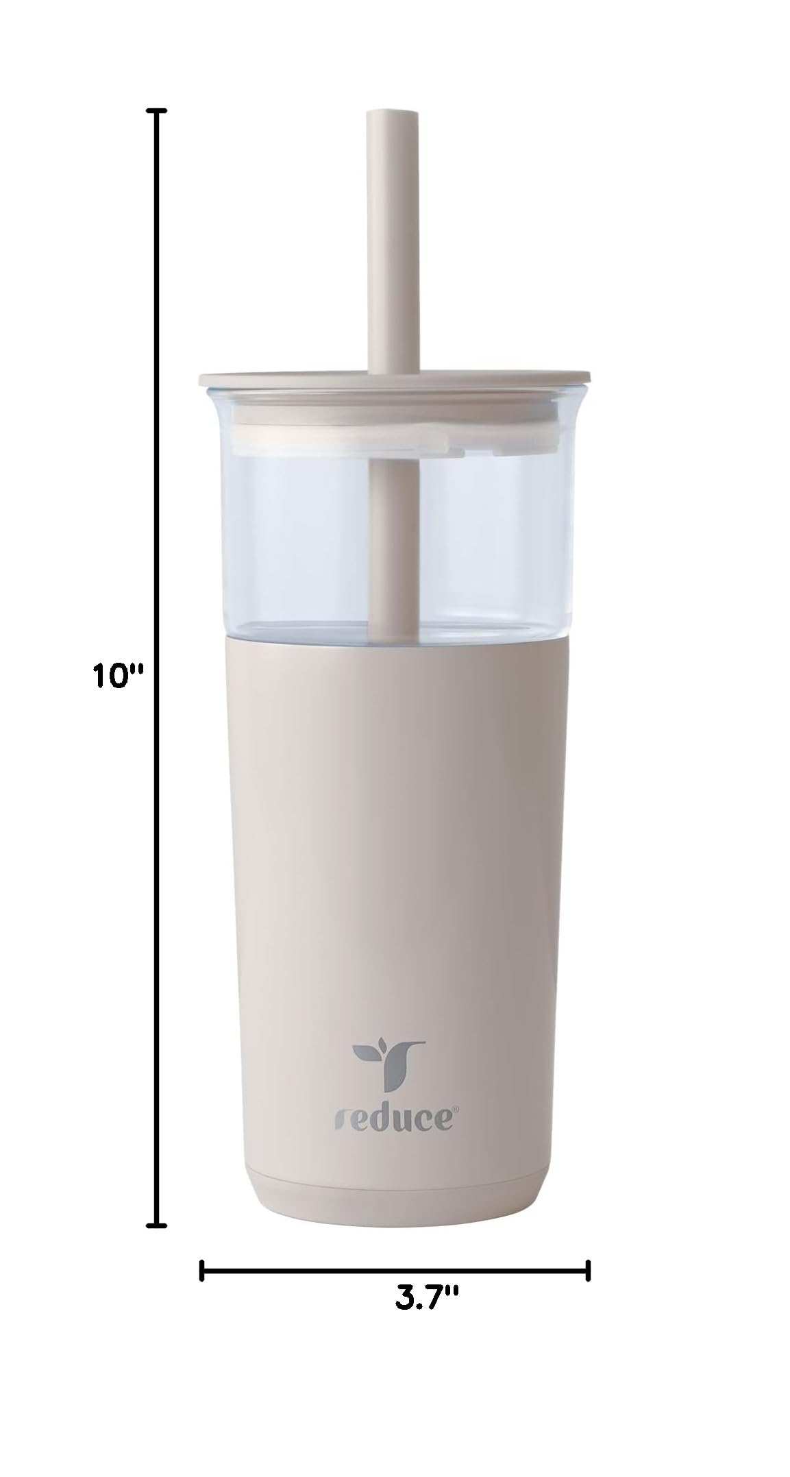 20oz Vacuum Insulated Glass Tumbler with Straw & Lid U439684