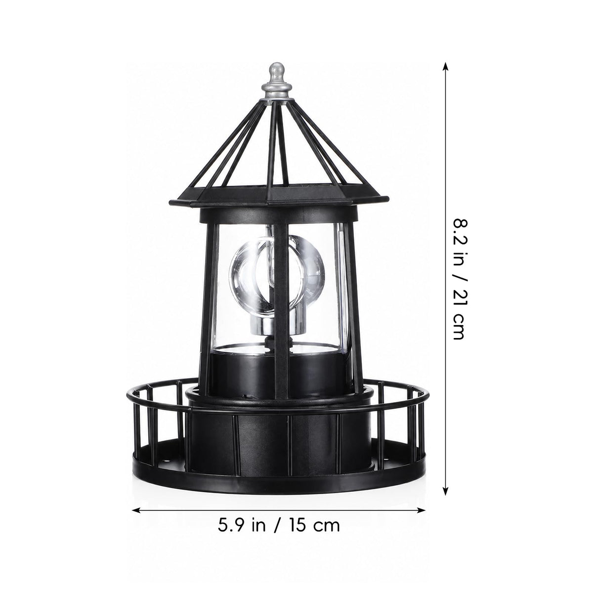 Solar Lighthouse Rotating LED Light IP65 Waterproof Outdoor Lamp L5701