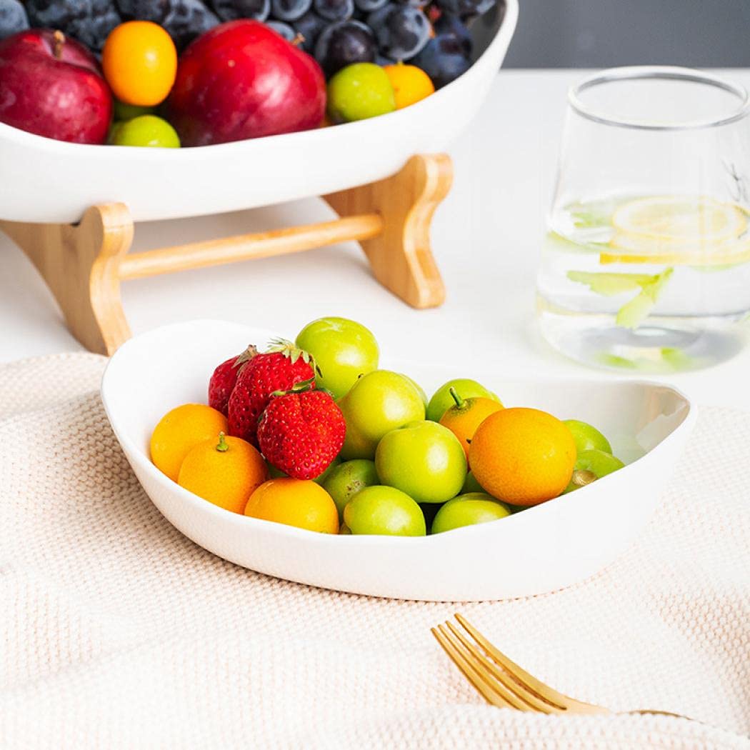 3 Tier White Ceramic Fruit Basket Z953