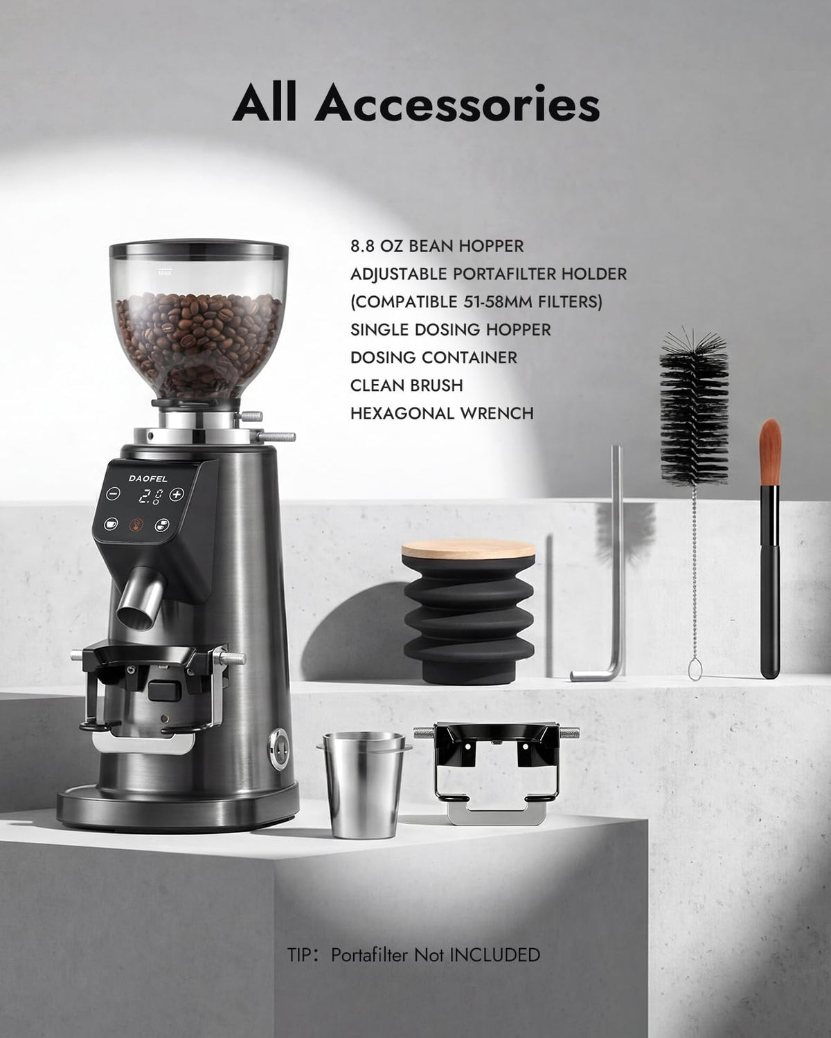 64MM Flat Burr Electric Coffee Grinder S950757