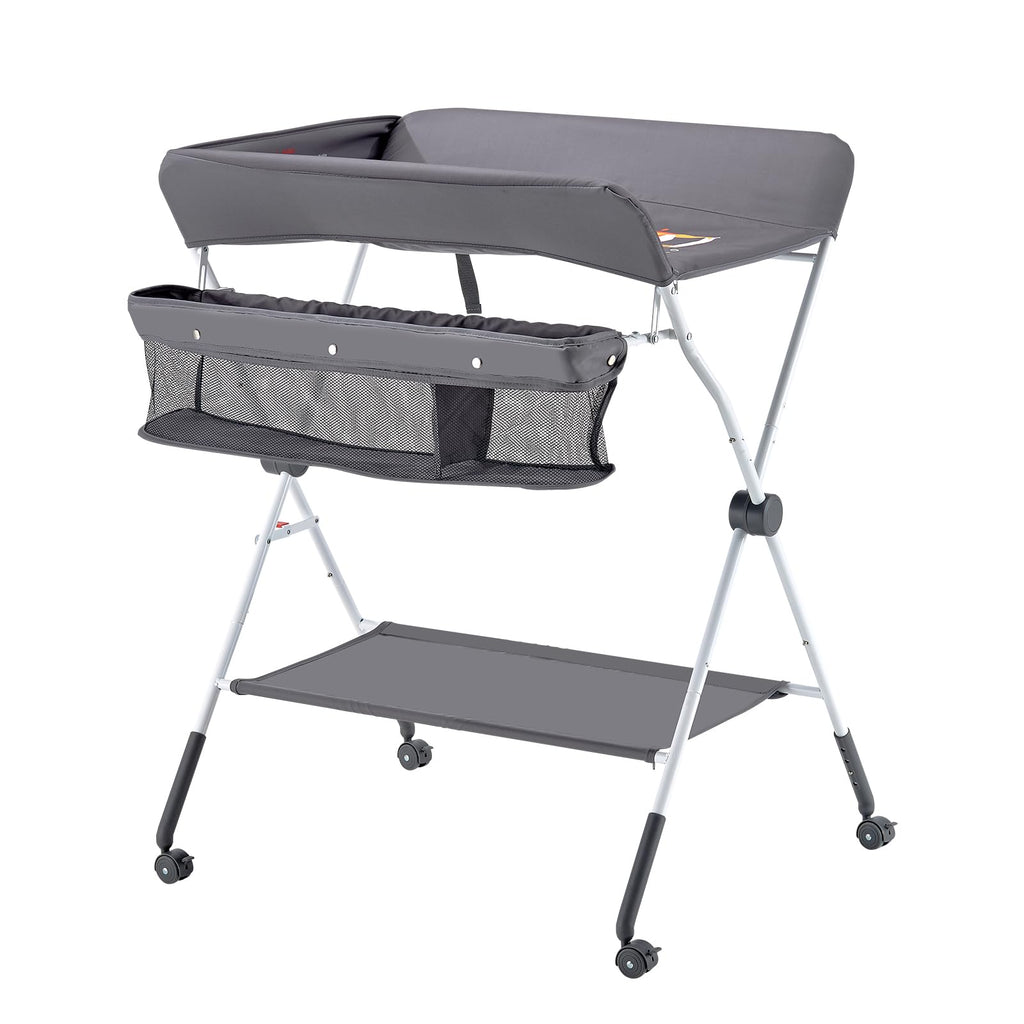 Foldable Baby Changing Table with Side Basket A705