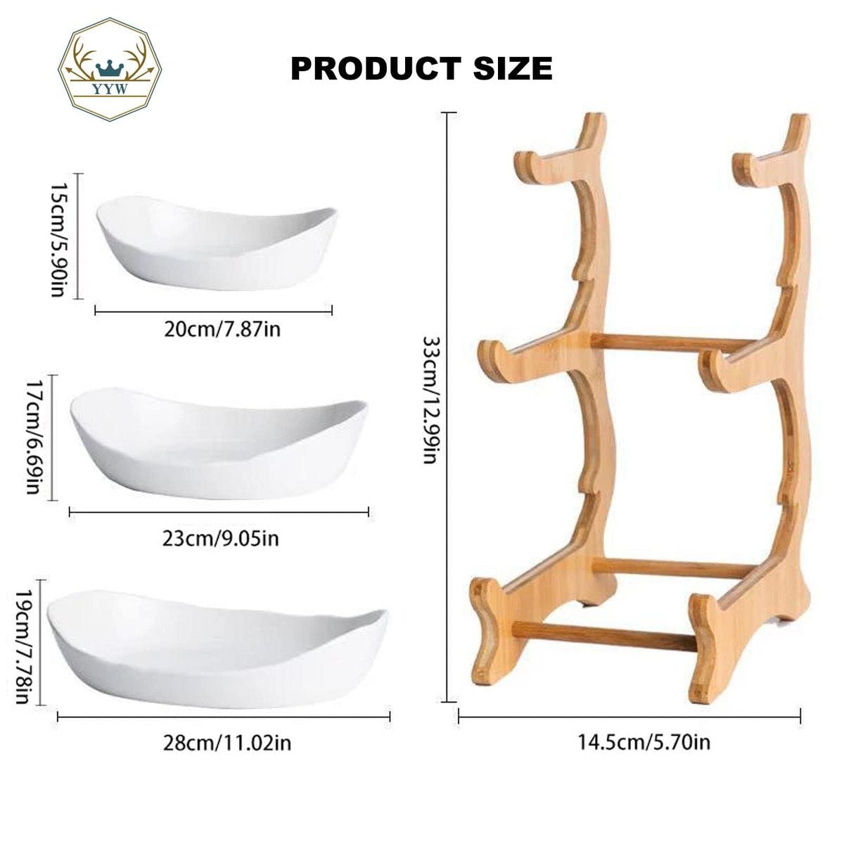 3 Tier White Ceramic Fruit Basket Z953