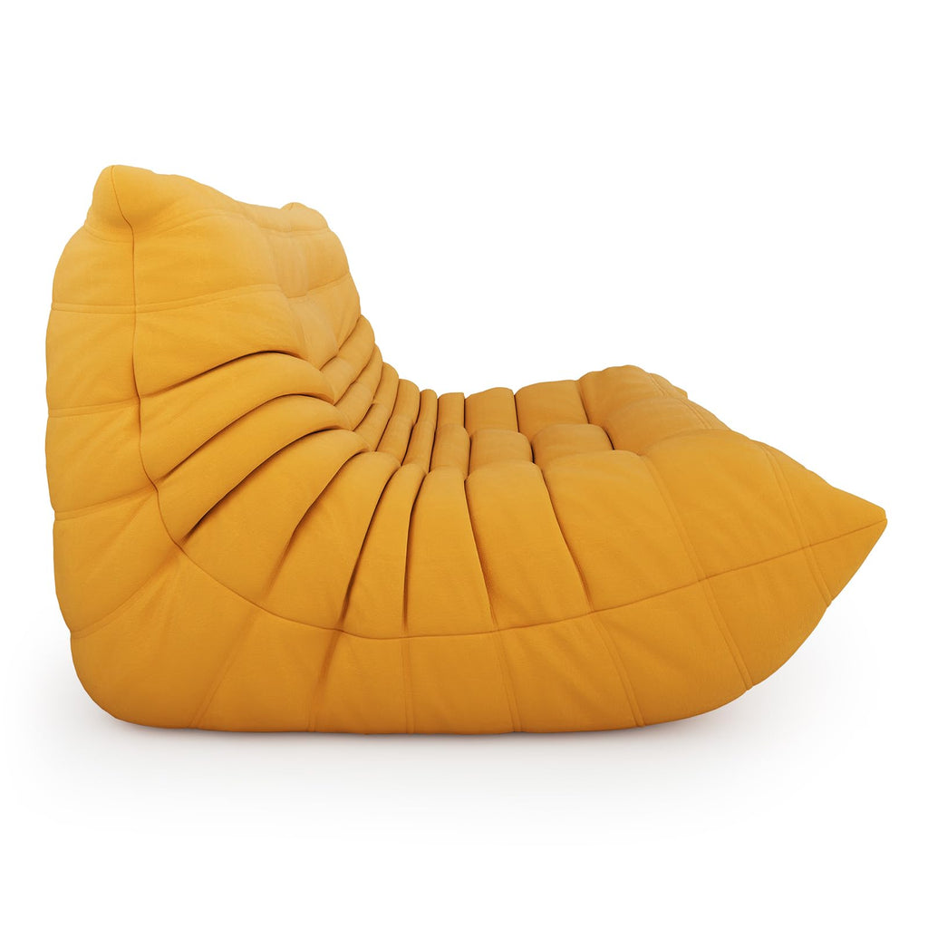 Yellow Suede Memory Foam Loveseat Bean Bag Chair O1895
