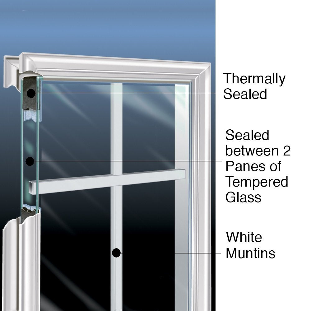 Steel Primed Left-Hand Inswing Full Lite Single Prehung Front Door 36" x 80" G68254