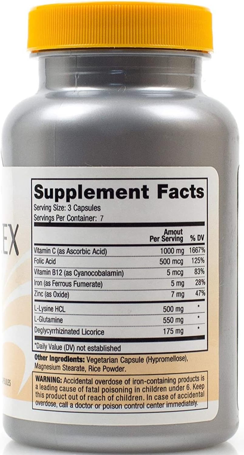 Canker Sore Relief Pills with Vitamin B12 Folate L-Lysine DGL M821009