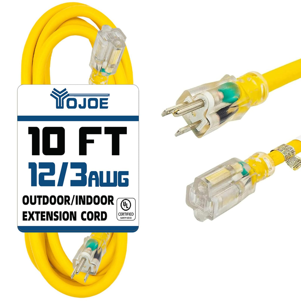 Yellow 12 Gauge 10 ft Extension Cord B577199