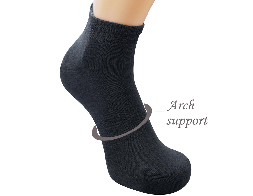 Men's 5-Pack Diabetic Low Cut Socks with Arch Support J552754