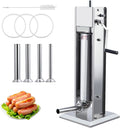 7L Stainless Steel Vertical Sausage Stuffer with 5 Stuffing Tubes S8117