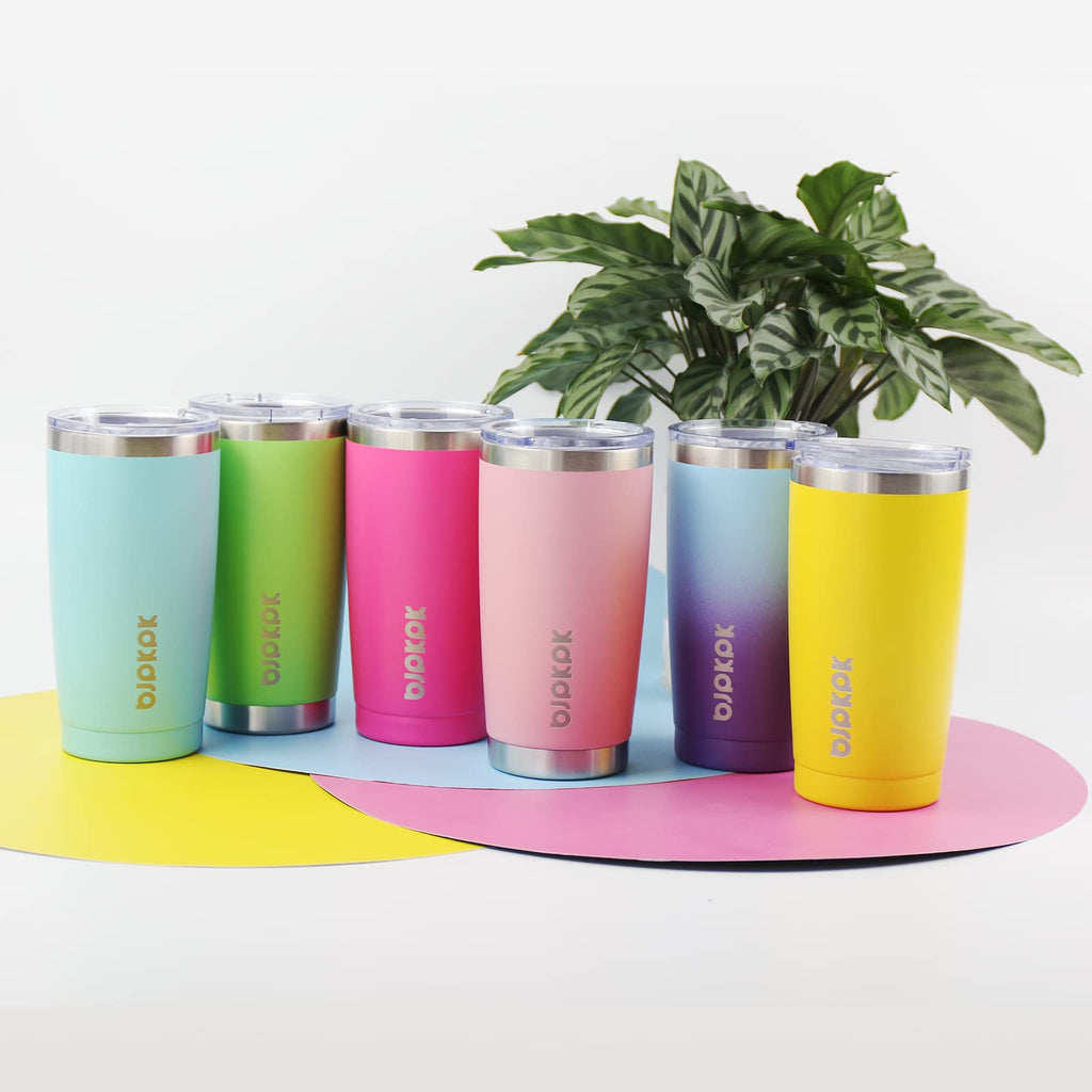 20oz Insulated Stainless Steel Tumbler with Lid & Straw V16838