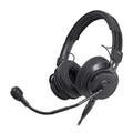 Black Broadcast Stereo Headset with Boom Microphone A273