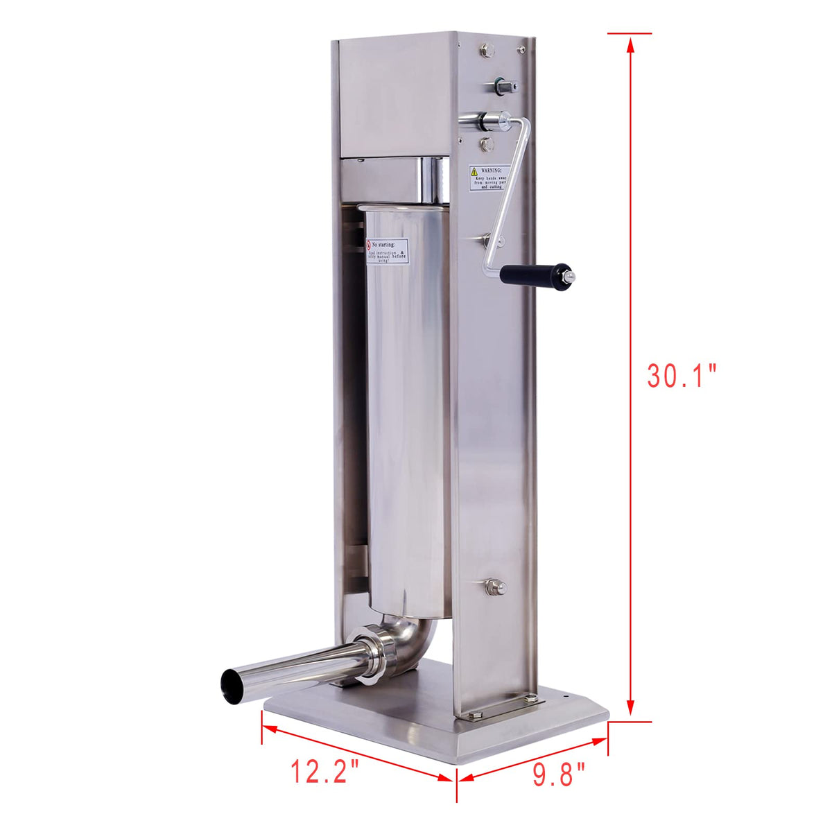 7L Stainless Steel Vertical Sausage Stuffer W573