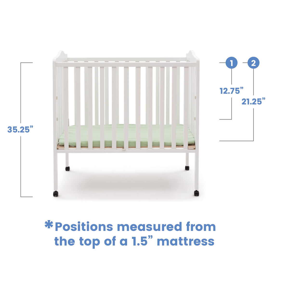 Folding Portable Mini Baby Crib with Mattress J1771