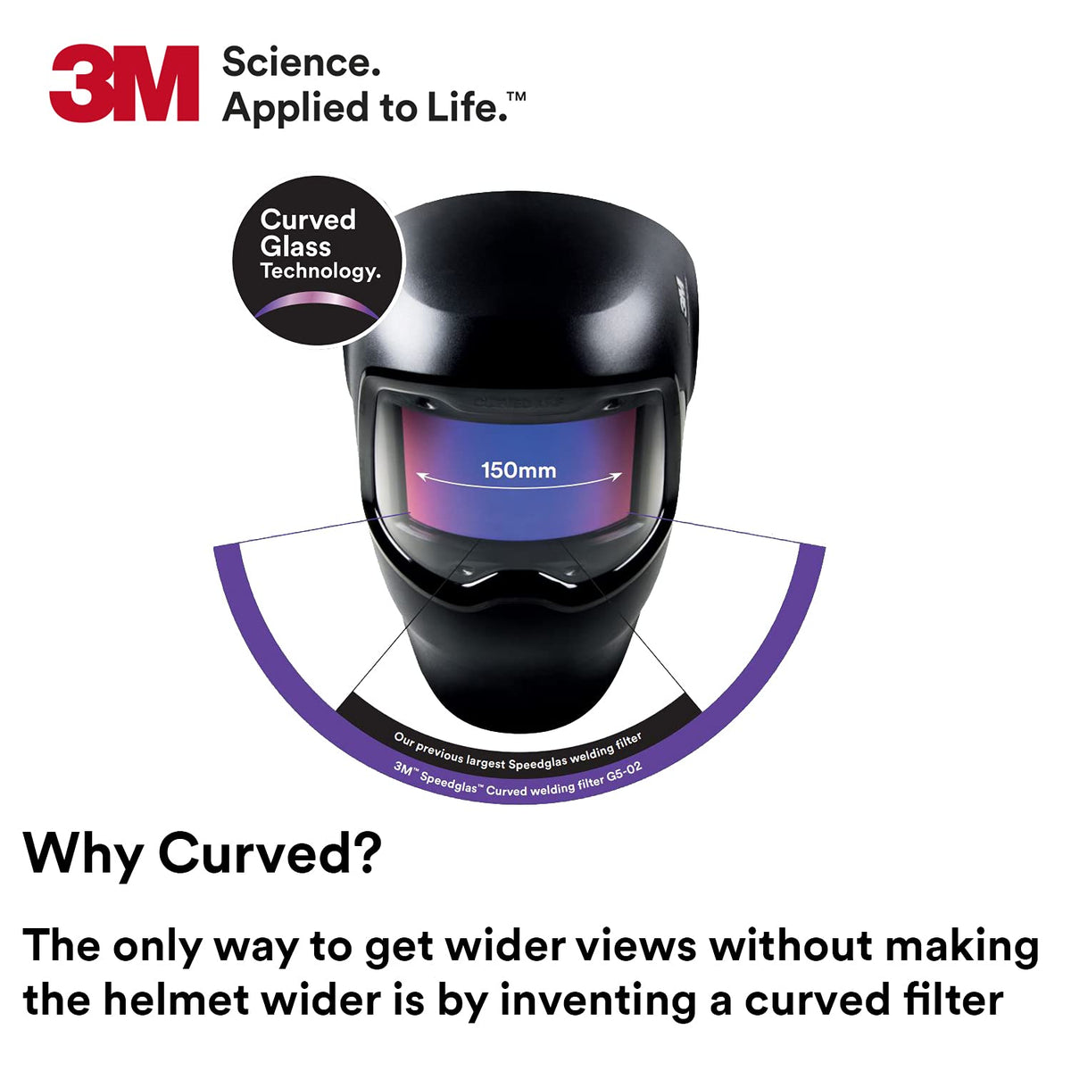 Welding Helmet Curved Wide View ADF G734706