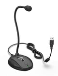USB Computer Microphone, Plug & Play Desktop Condenser Mic, Mute Button with LED Indicator D352333