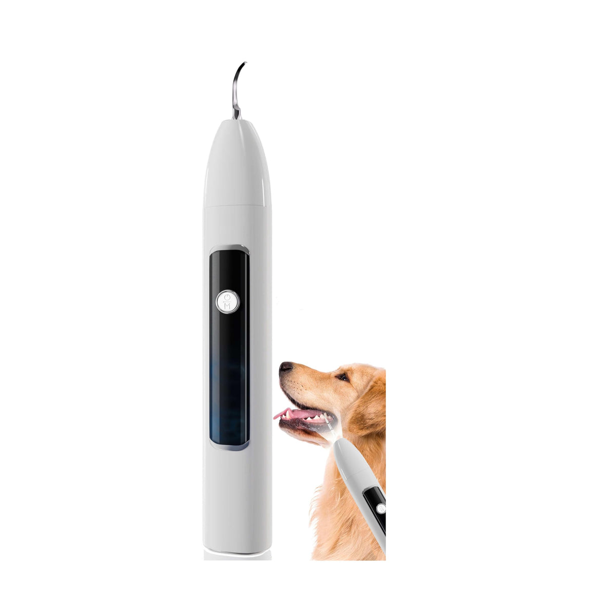 Ultrasonic Pet Dental Cleaner with 4 Tips, 3 Modes, LED, White W949