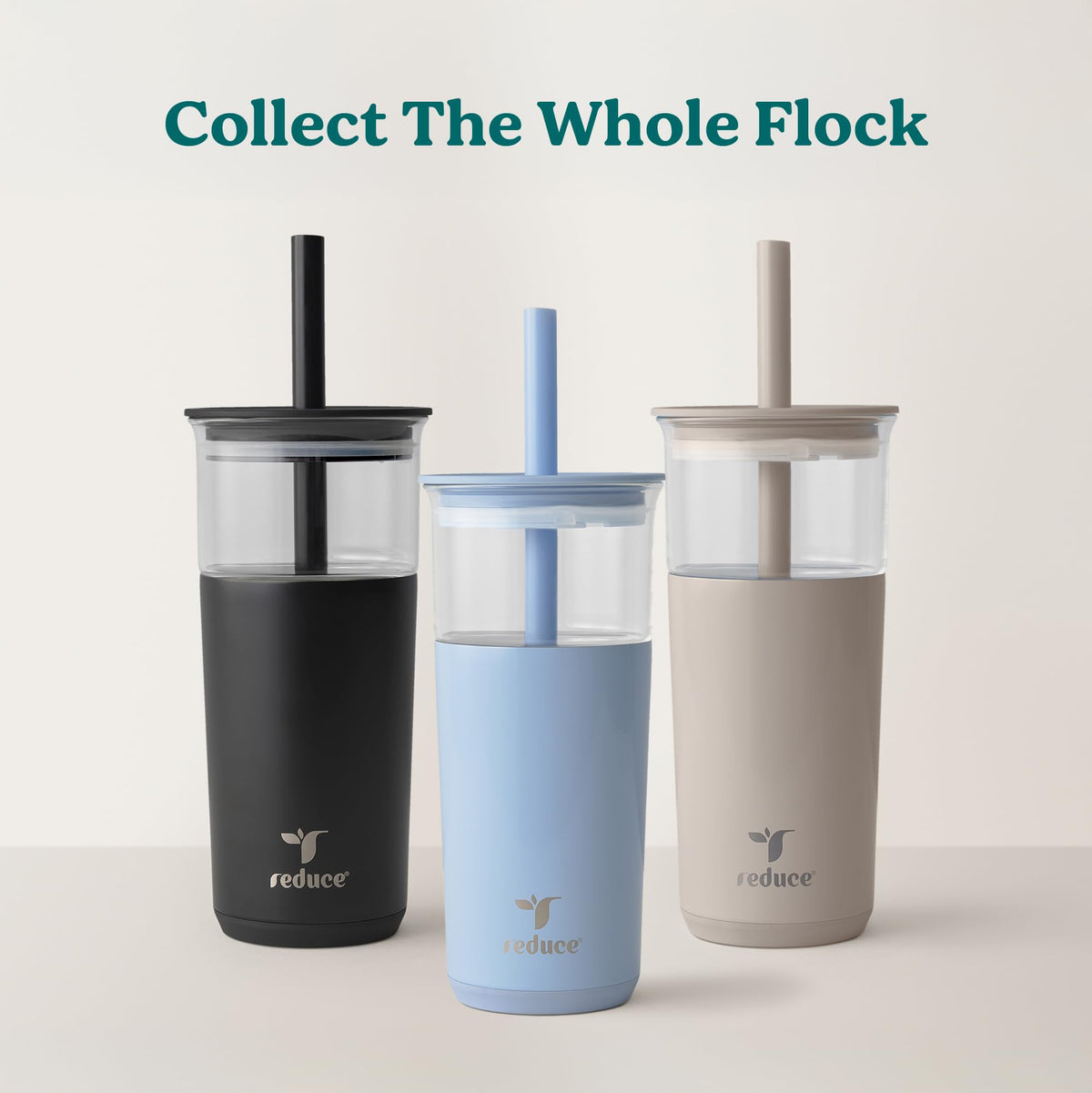 20oz Vacuum Insulated Glass Tumbler with Straw & Lid U439684