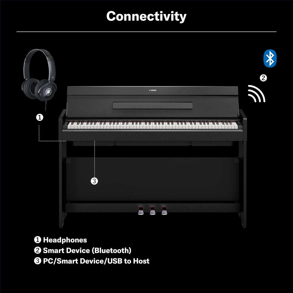 88-Key Weighted Digital Piano with 3-Pedal Unit in White Birch N5438