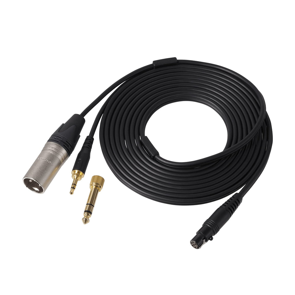 Black Broadcast Stereo Headset with Boom Microphone A273