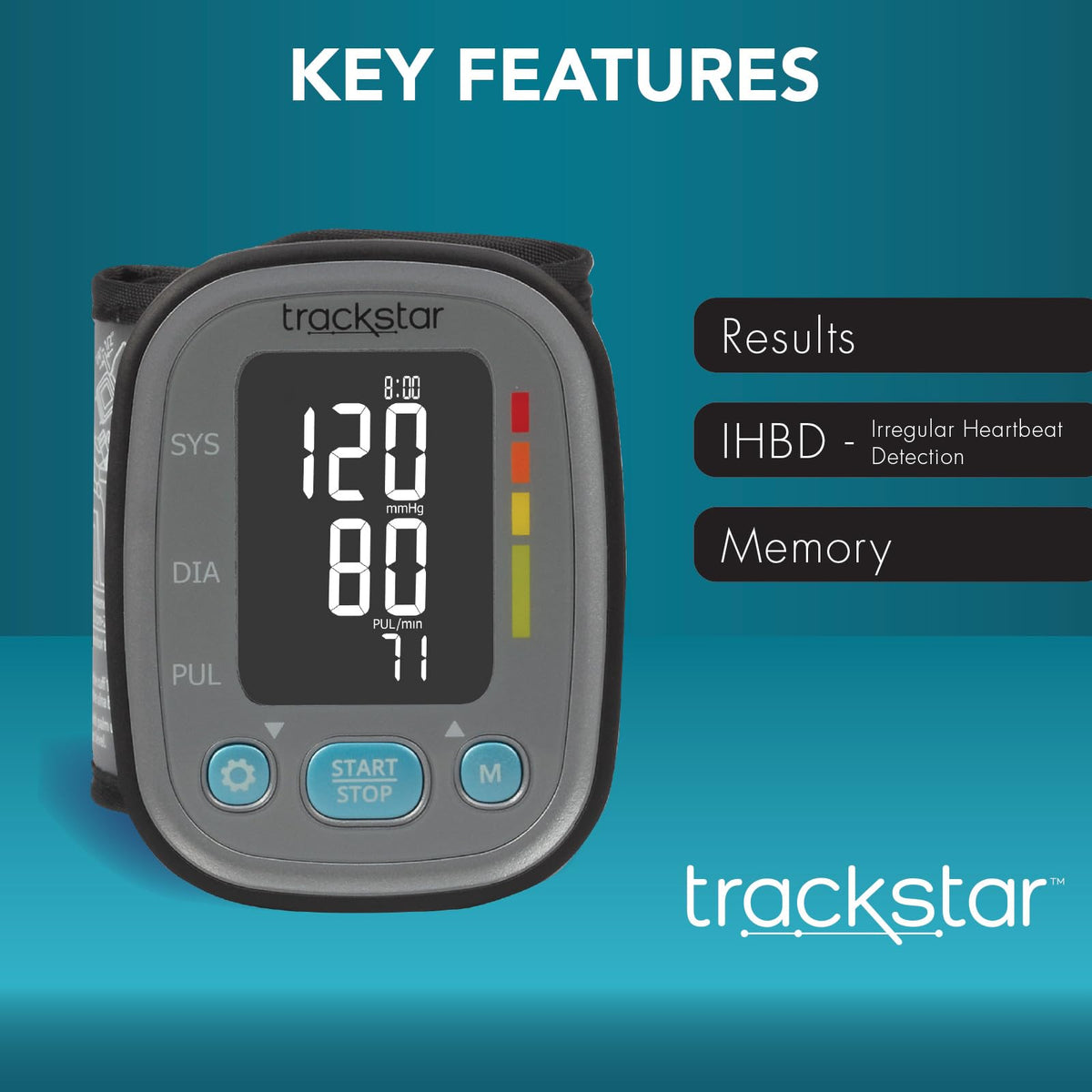 Smart Adult Wrist Blood Pressure Monitor M509437