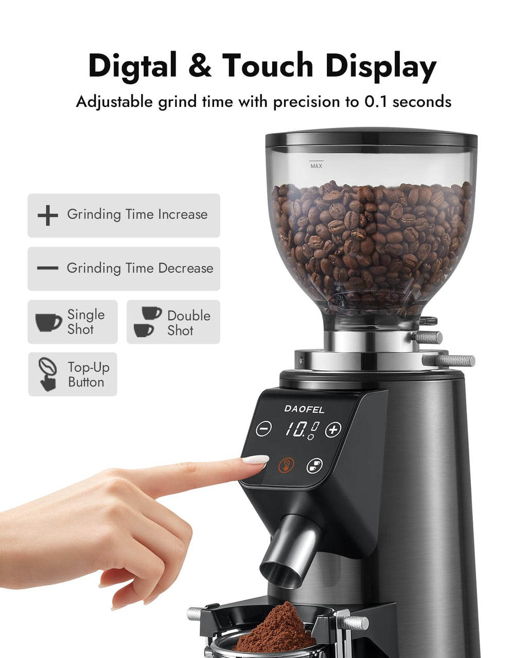 64MM Flat Burr Electric Coffee Grinder S950757