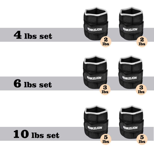 1 Pair Adjustable Ankle Weights Set Q6681