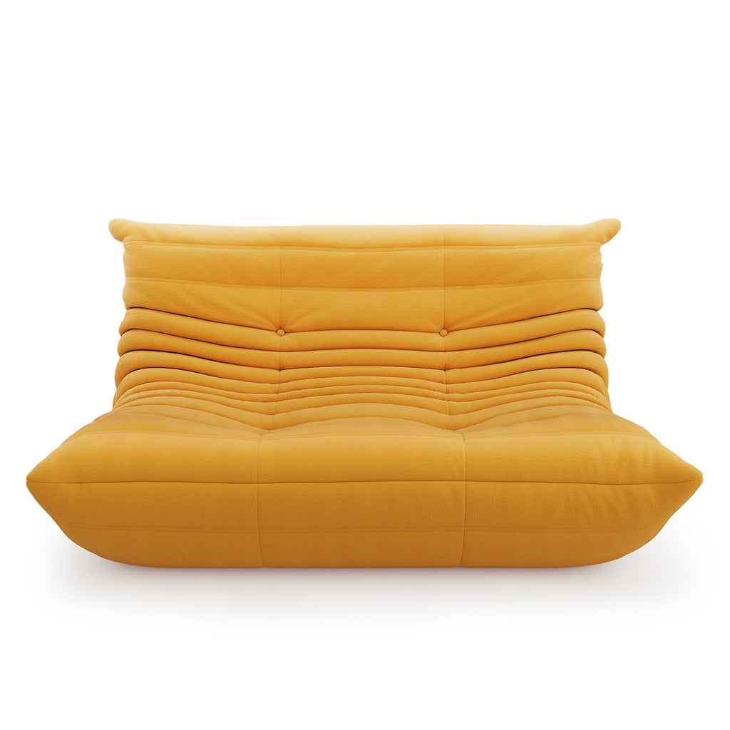 Yellow Suede Memory Foam Loveseat Bean Bag Chair O1895