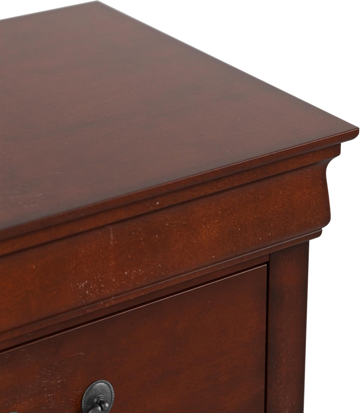 Dark Cherry 2 Drawer Solid Wood Nightstand X70568