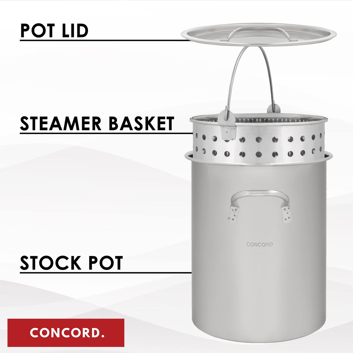 42 QT Stainless Steel Stock Pot with Basket H58348
