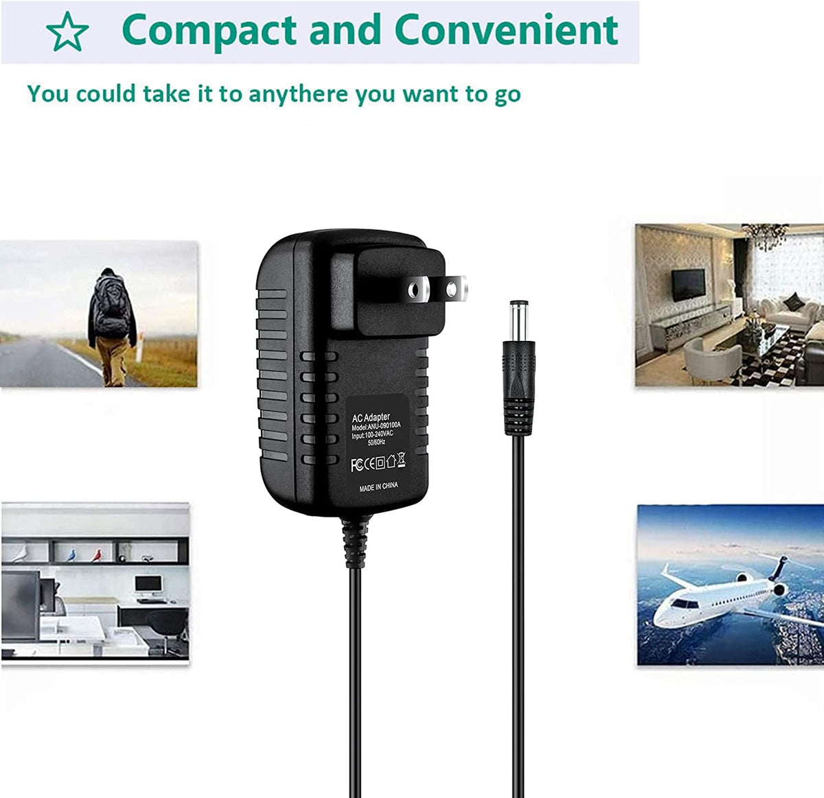 AC DC Adapter Power Supply Cord Wall Charger E66209