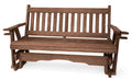 5 FT Walnut 3 Person Solid Pine Wood Glider Bench B31845