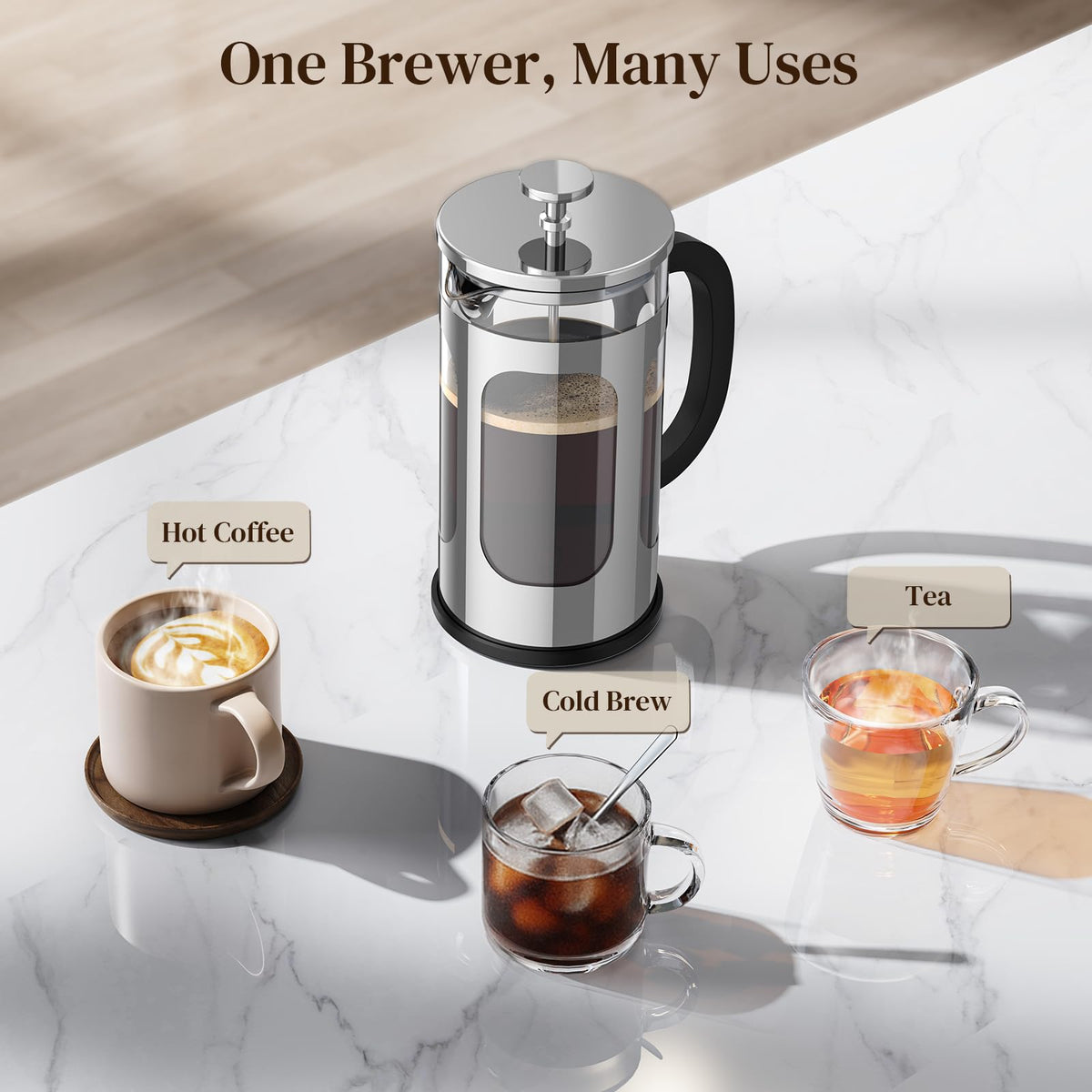 34oz French Press Coffee Maker M26865