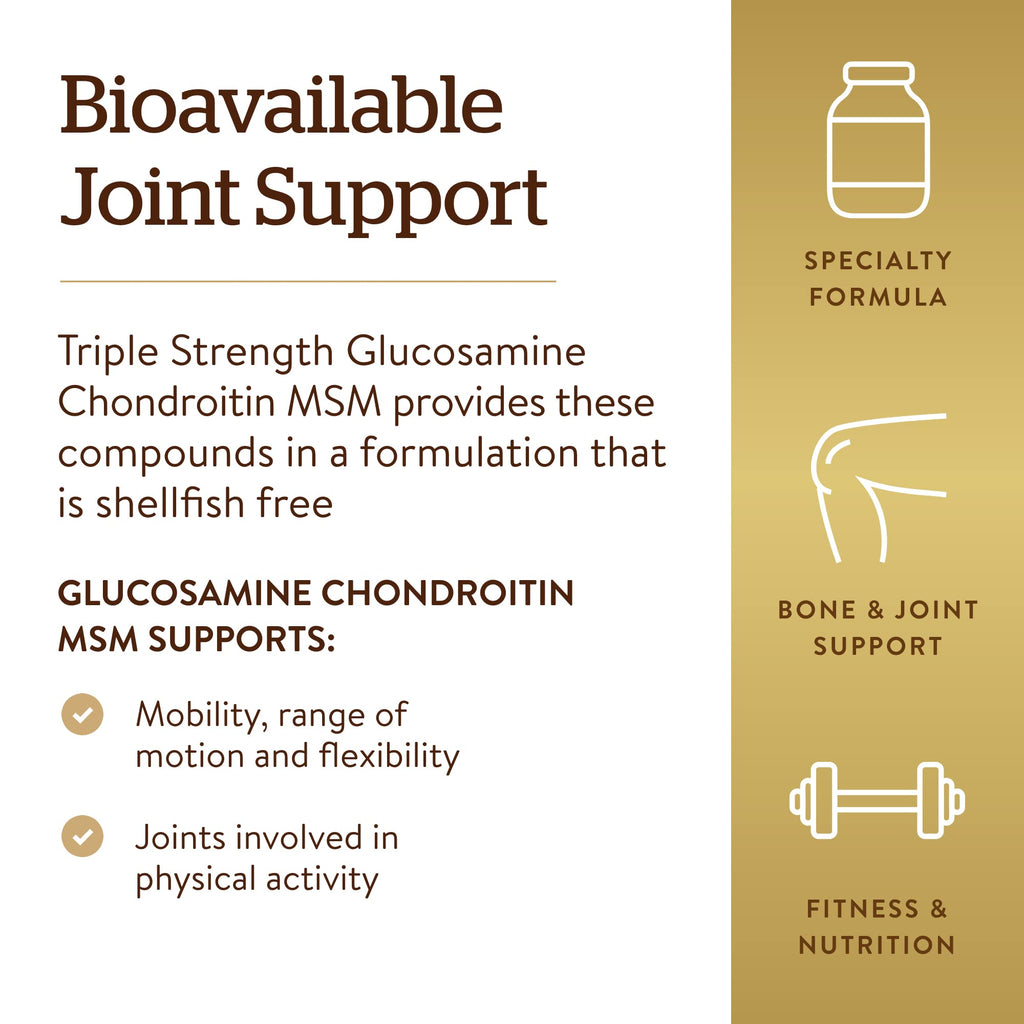 120 Tablets Glucosamine Chondroitin MSM P33863