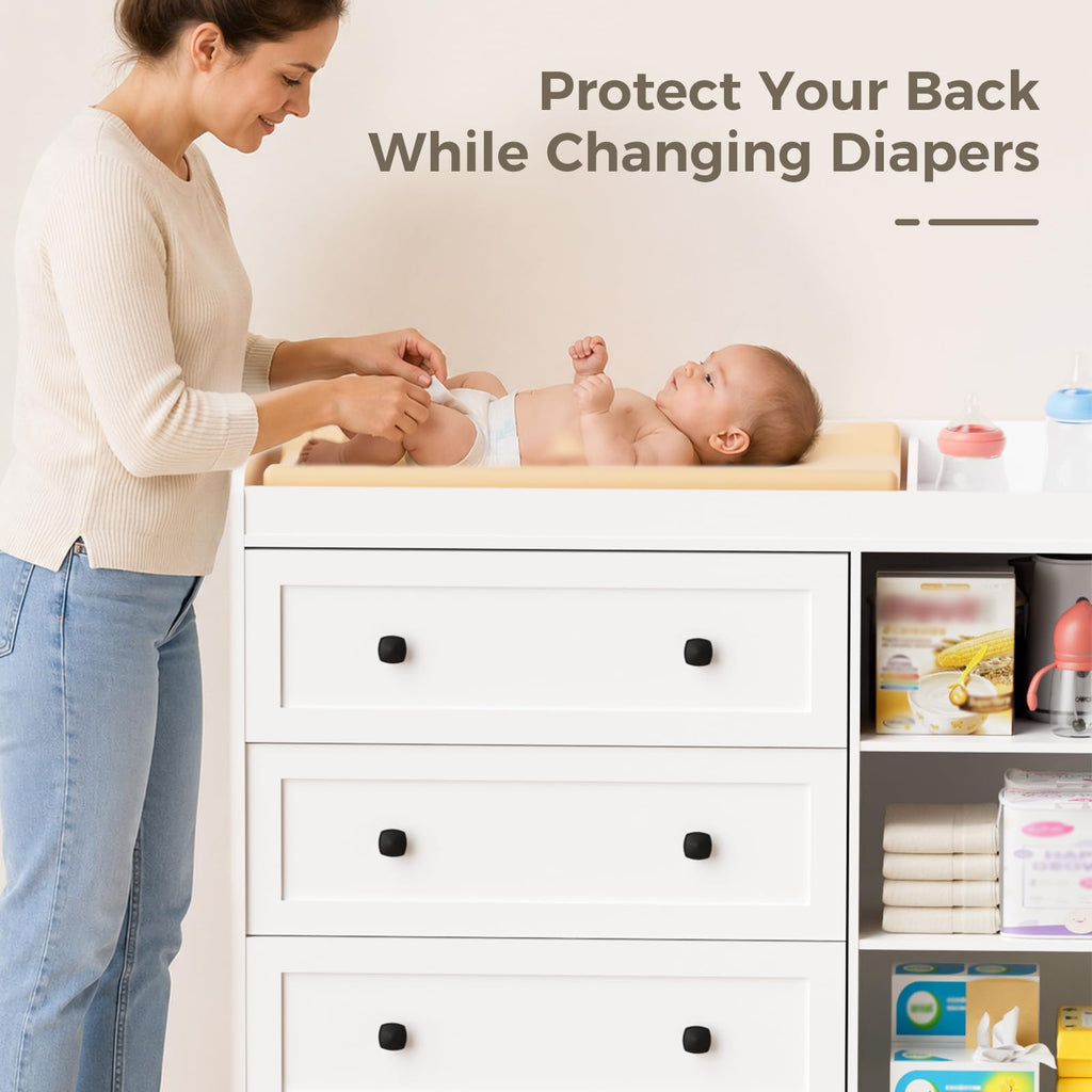 White Wood 3 Drawer Changing Table T1787