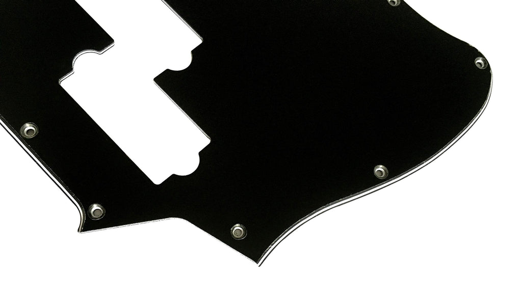 Black 3 Ply Short Scale Bass Guitar Pickguard L53087