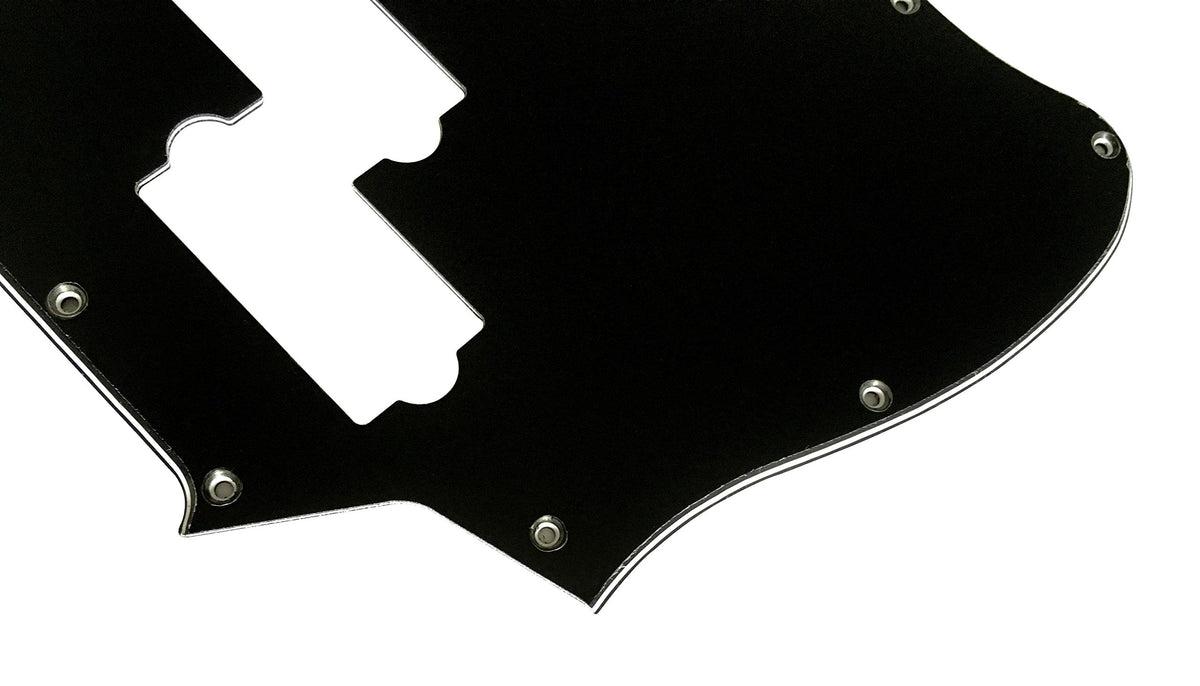 Black 3 Ply Short Scale Bass Guitar Pickguard L53087