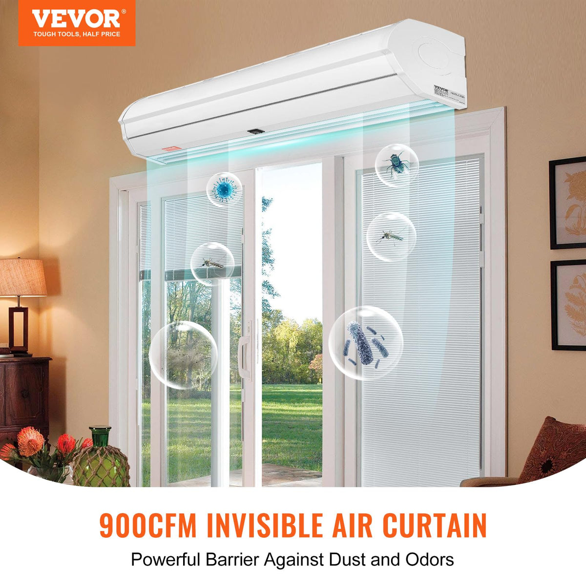36" Wall Mounted Air Curtain 2 Speeds 900CFM Q3380