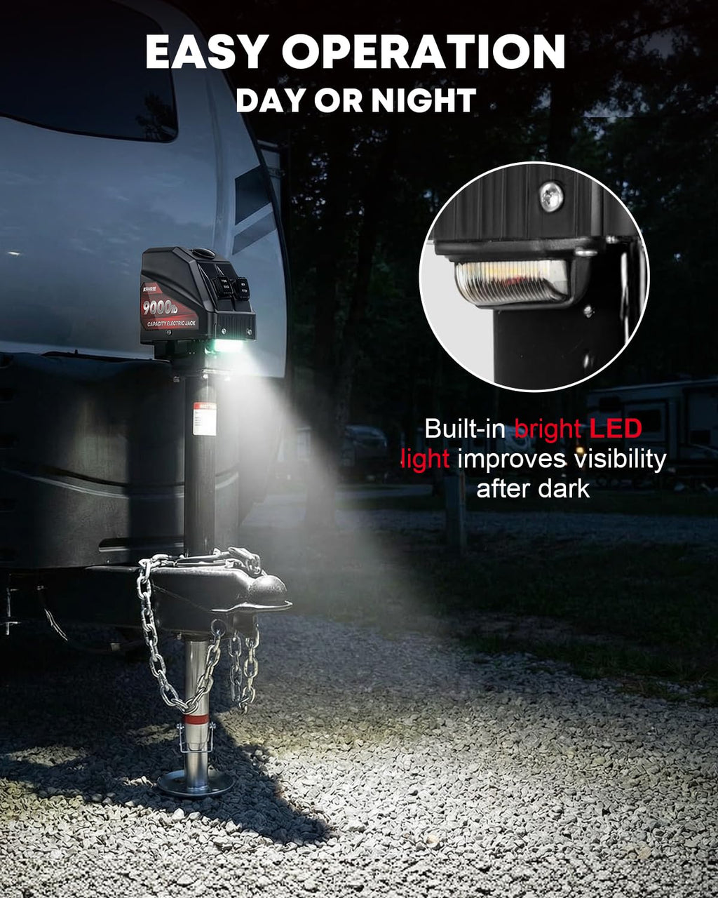 Electric Trailer Jack 9000 lbs 12V A-Frame H89272