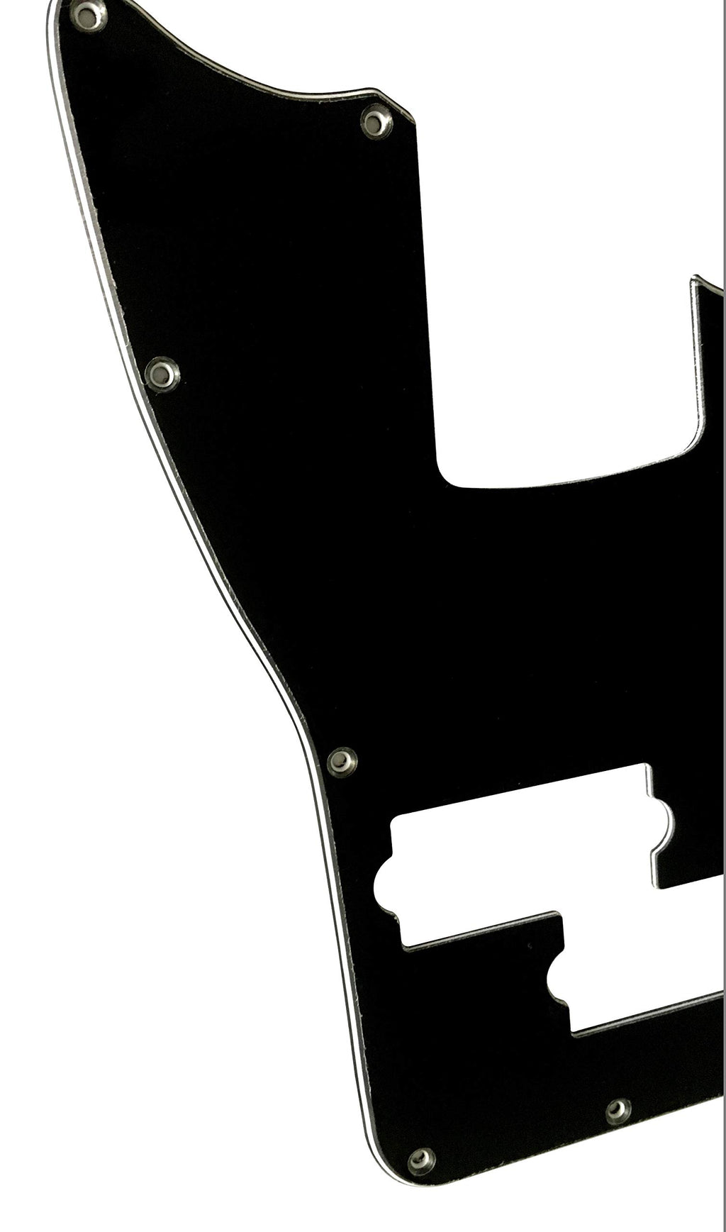 Black 3 Ply Short Scale Bass Guitar Pickguard L53087