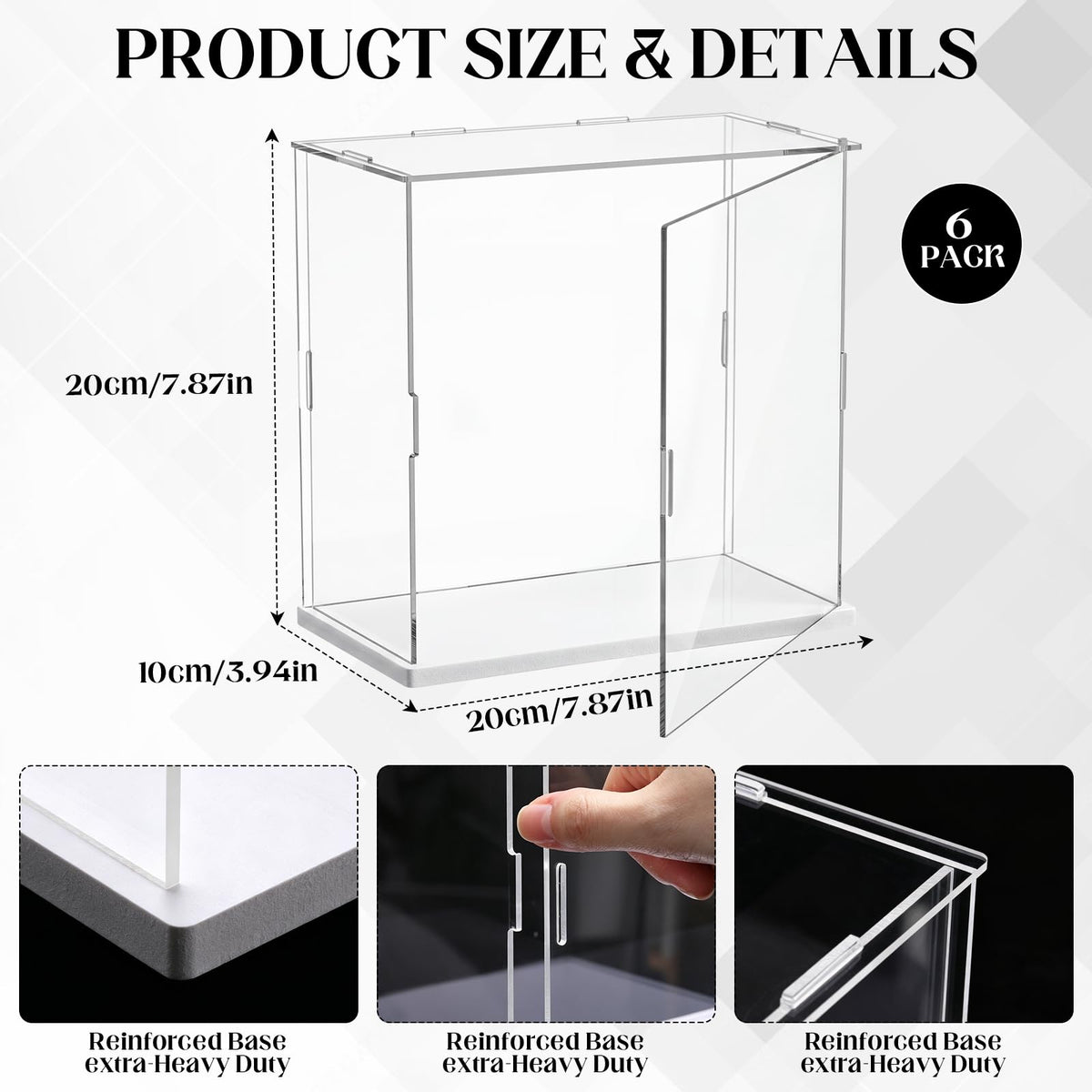 6 Pack Acrylic Case B7683