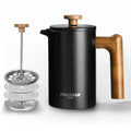 French Press Coffee Maker, 21oz, Black Q463506