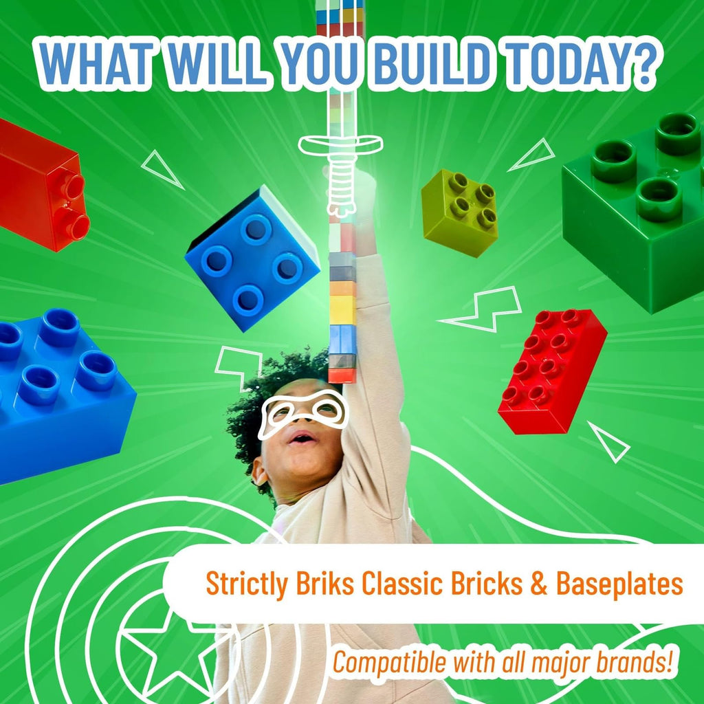 10 x 10 in 6 Baseplates with 50 Stackers Building Toy Blocks Q1525